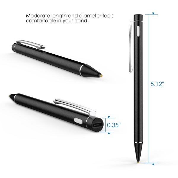 MoKo 1.8mm Tip Active Stylus Kalem-Black