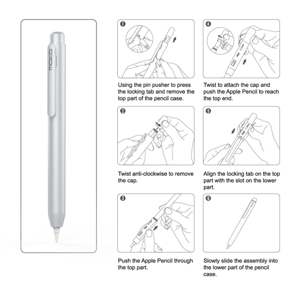 MoKo Apple Pencil Klf-Silver