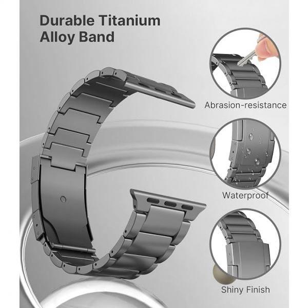 MoKo Apple Watch Ultra 3 Geli�tirilmi� Titanyum Kay�� -Gray