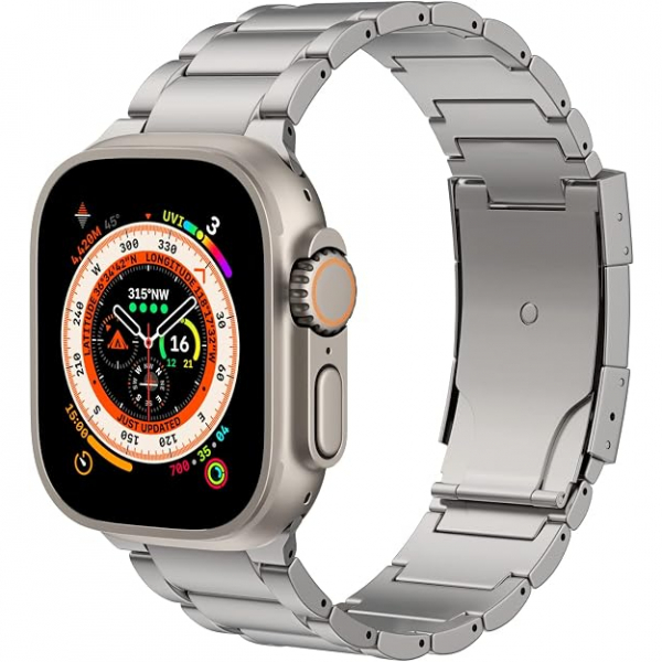 MoKo Apple Watch Ultra 3 Geli�tirilmi� Titanyum Kay�� -Silver