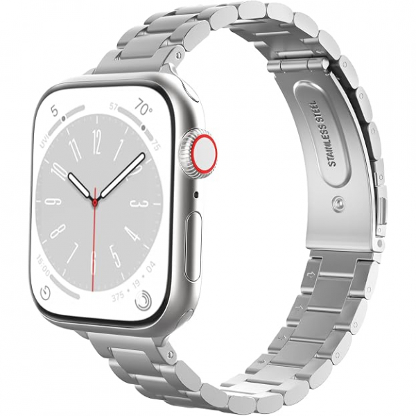 MoKo Apple Watch Ultra 3 �nce Paslanmaz �elik Kay��-Silver