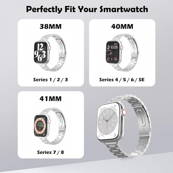 MoKo Apple Watch Ultra 3 �nce Paslanmaz �elik Kay��-Silver
