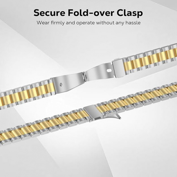 MoKo Apple Watch Ultra 3 �nce Paslanmaz �elik Kay��-Silver/Gold