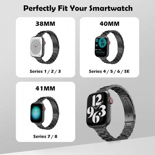 MoKo Apple Watch Ultra 3 �nce Paslanmaz �elik Kay��-Black