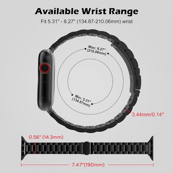 MoKo Apple Watch Ultra 3 �nce Paslanmaz �elik Kay��-Black