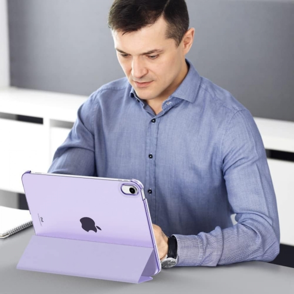 MoKo Apple iPad 10. Nesil nce Standl Klf (10.9 n)-Lilac Purple