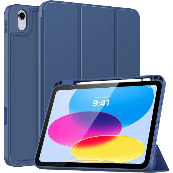 MoKo Apple iPad 10. Nesil Kalem Tutuculu Klf (10.9 n)-Navy Blue