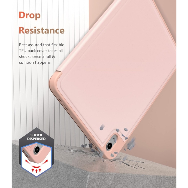 MoKo Apple iPad 10. Nesil Kalem Tutuculu Klf (10.9 n)-Rose Gold