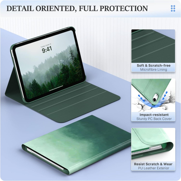 MoKo Apple iPad 10. Nesil Klavye Klf (10.9 n)-Pine Green