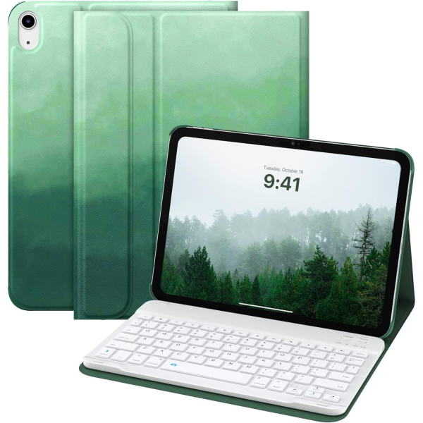 MoKo Apple iPad 10. Nesil Klavye Klf (10.9 n)-Pine Green