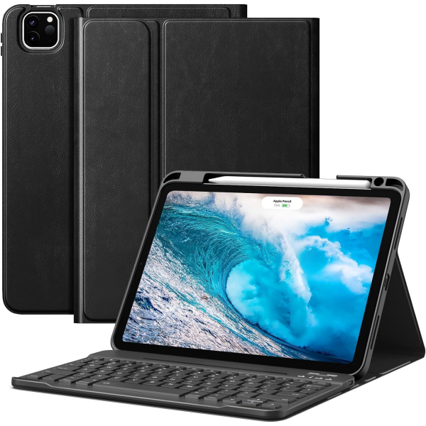 MoKo Klavyeli iPad Air 6.Nesil Klf (11 in)-Black
