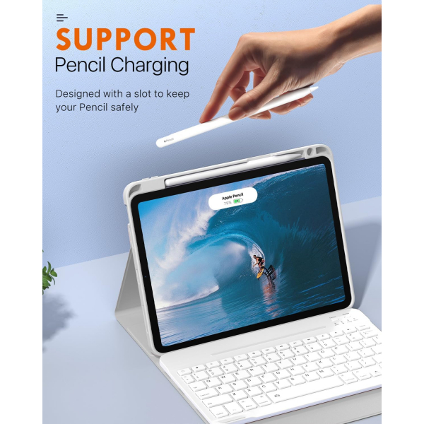 MoKo Klavyeli iPad Air 6.Nesil Klf (11 in)-Silver