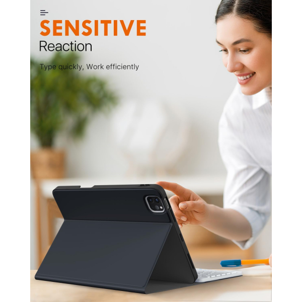 MoKo Klavyeli iPad Air 6.Nesil Klf (11 in)-Space Gray