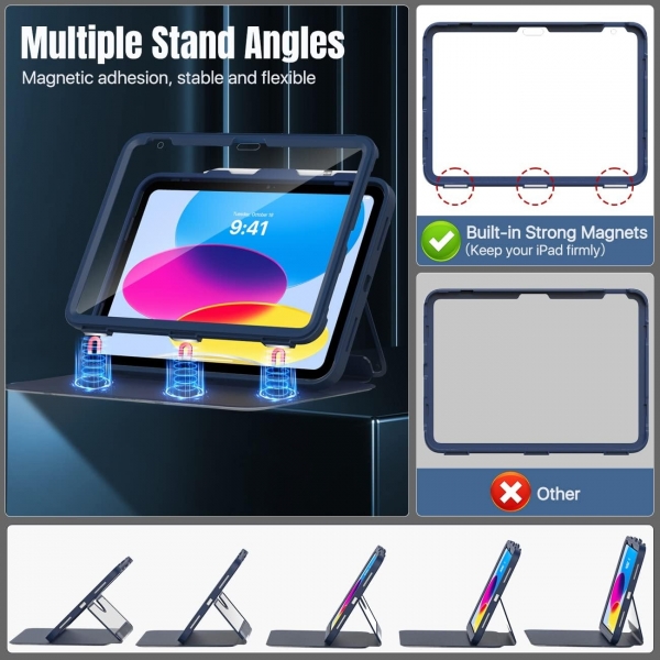 MoKo Apple iPad 10. Nesil Standl Klf (10.9 n)-Gray Forest