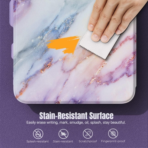 MoKo Apple iPad 10. Nesil Standl Klf (10.9 n)-Purple Marble