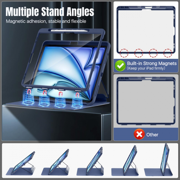 MoKo Apple iPad Air M2 Standl Klf (13 n)-Gray Forest 