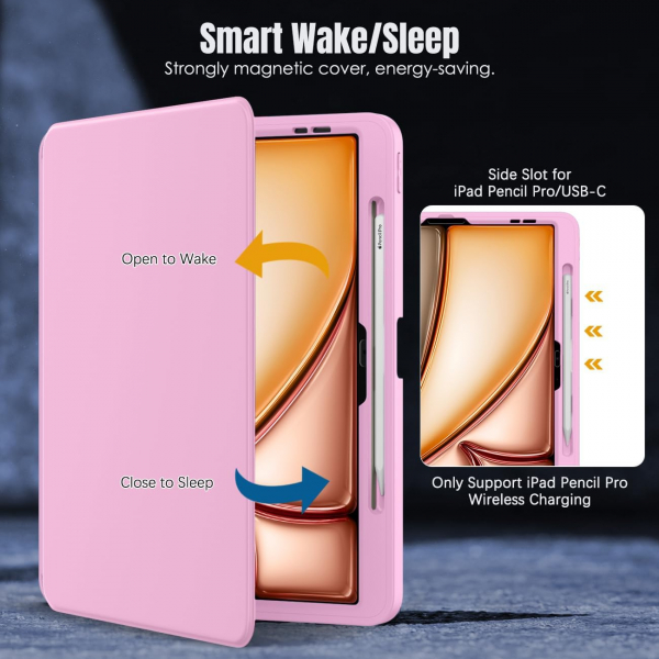 MoKo Apple iPad Air M2 Standl Klf (13 n)-Nosegay Pink 