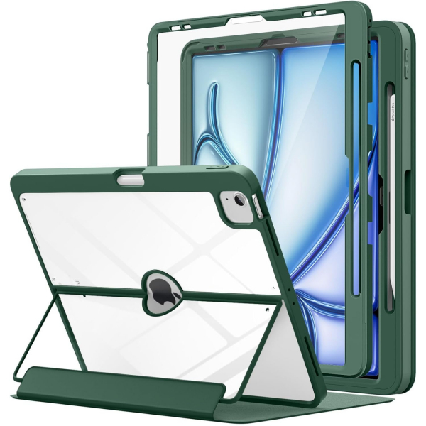 MoKo Apple iPad Air M2 Standl Klf (13 n)-Midnight Green 