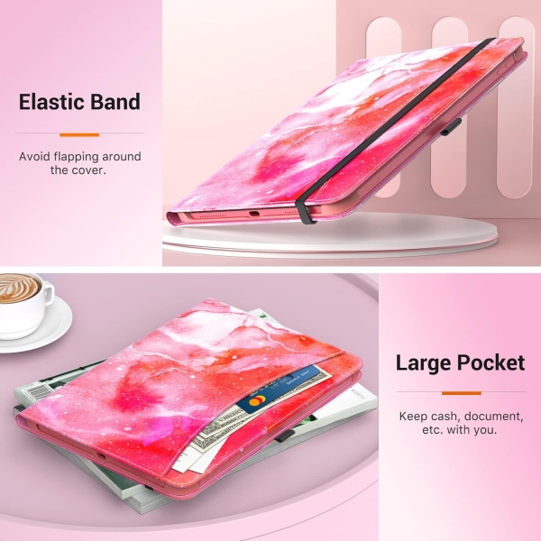 MoKo Apple iPad 10. Nesil Klf (10.9 n)-Dreamy Starry Watermelon Red