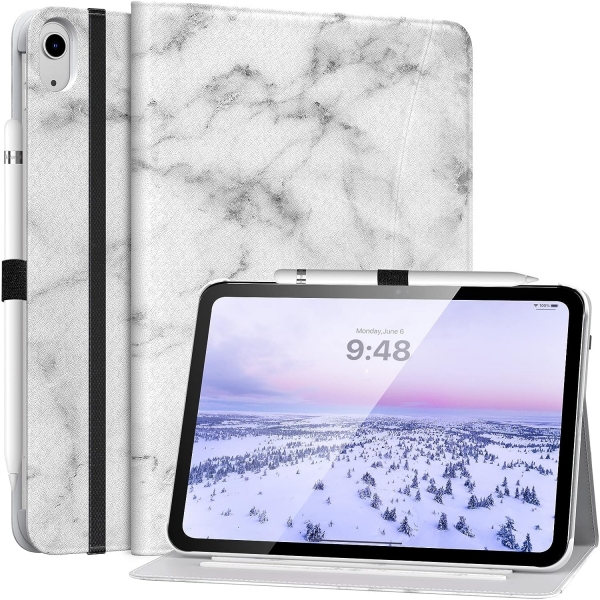 MoKo Apple iPad 10. Nesil Tam Korumal Klf (10.9 n)-Marble White