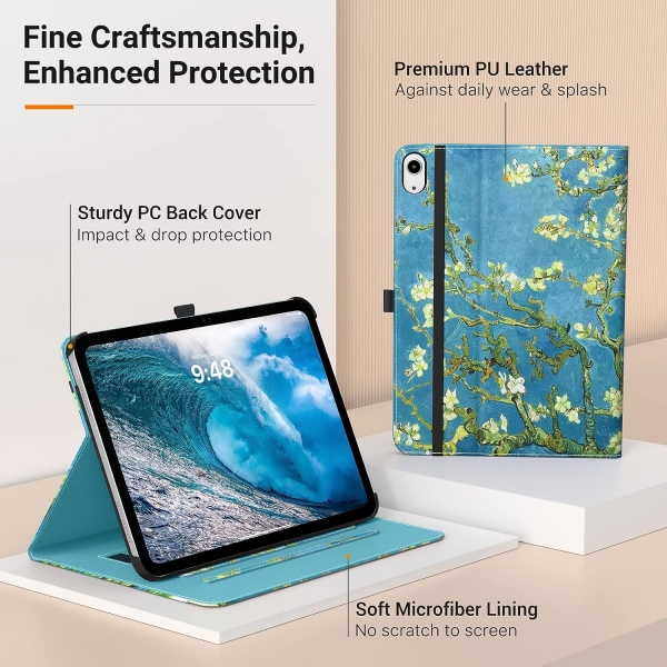 MoKo Apple iPad 10. Nesil Klf (10.9 n)-Almond Blossom