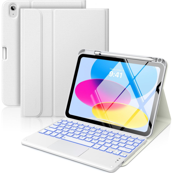 MoKo Apple iPad A16 Klavyeli Klf (11 in)-White