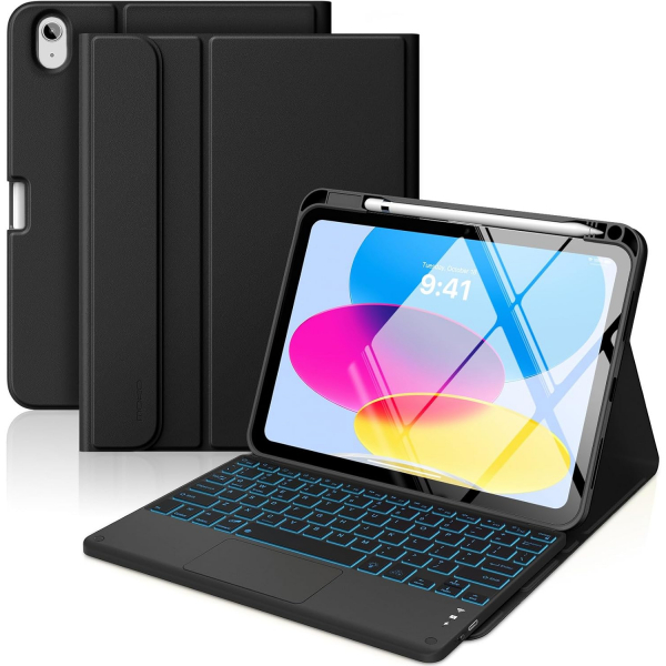 MoKo Apple iPad A16 Klavyeli Klf (11 in)-Black