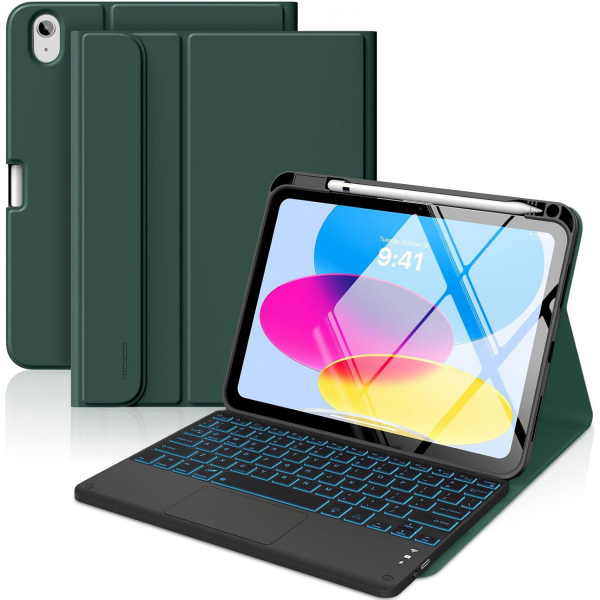 MoKo Apple iPad A16 Klavyeli K�l�f (11 in�)-Midnight Green