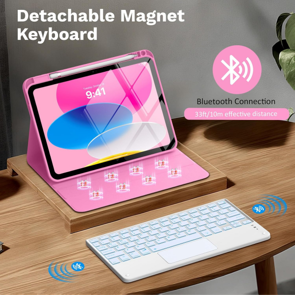 MoKo Apple iPad A16 Klavyeli K�l�f (11 in�)-Peony