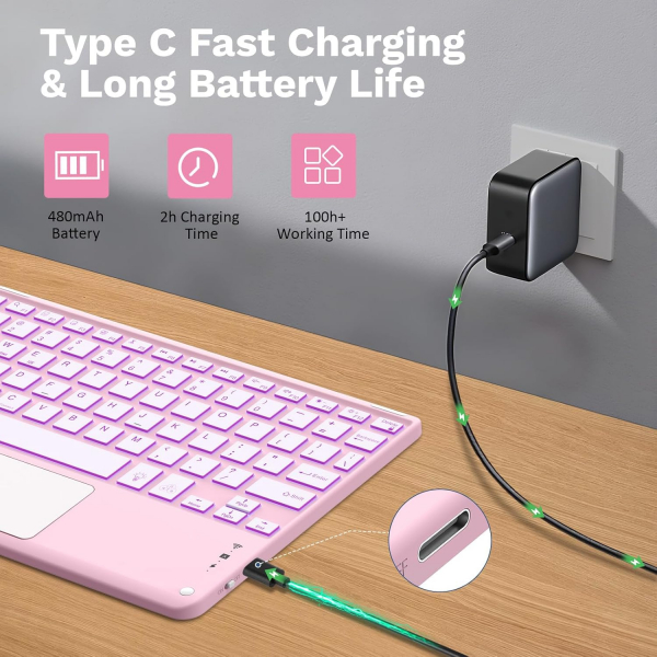 MoKo Apple iPad A16 Klavyeli K�l�f (11 in�)-Coreopsis