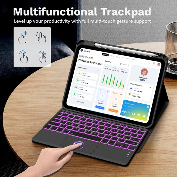 MoKo Apple iPad A16 Klavyeli K�l�f (11 in�)-Notebook Black