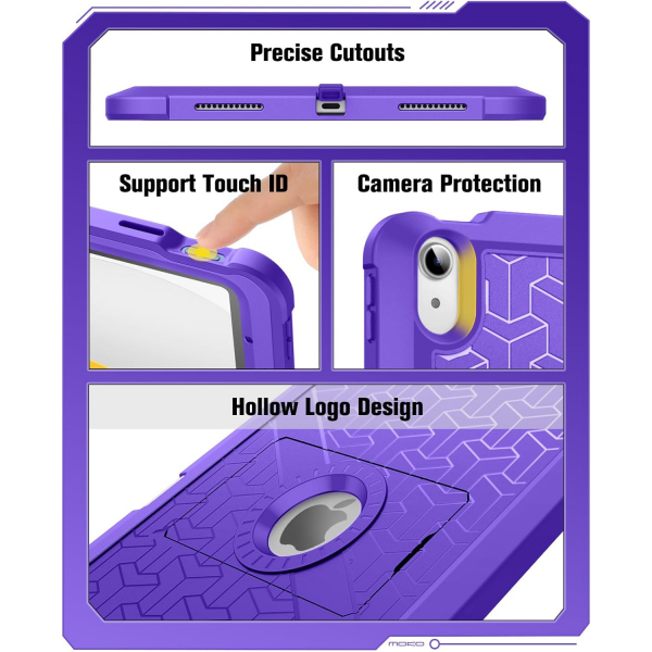 MoKo Apple iPad A16 Klf (11/10.9 in)-Dark Purple 