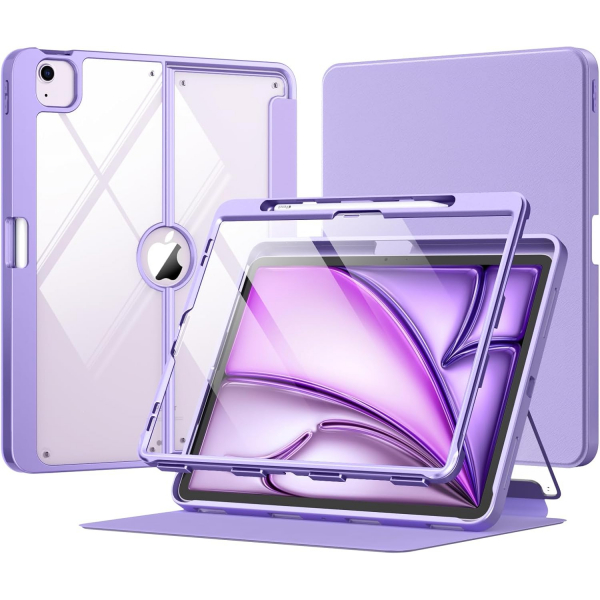  MoKo Apple iPad Air M2 Manyetik Klf (13 in)-Purple 