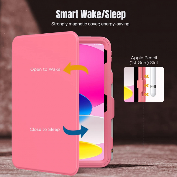 MoKo Apple iPad A16 Standl Klf (11 n)-Watermelon Red