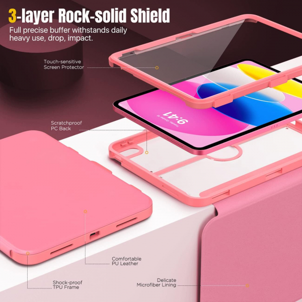 MoKo Apple iPad A16 Standl Klf (11 n)-Watermelon Red