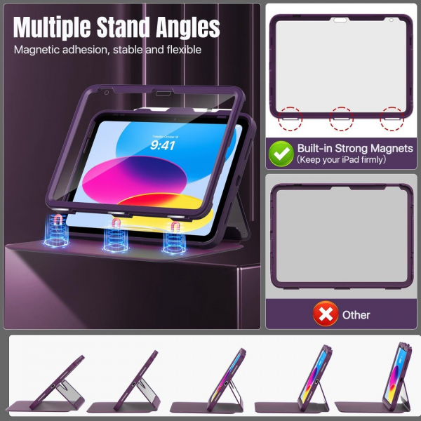 MoKo Apple iPad A16 Standl Klf (11 n)-Dark Purple