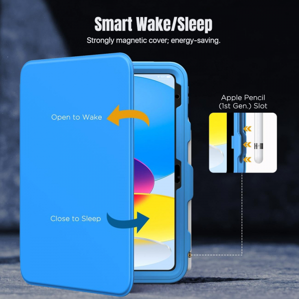 MoKo Apple iPad A16 Standl Klf (11 n)-Blue Wave
