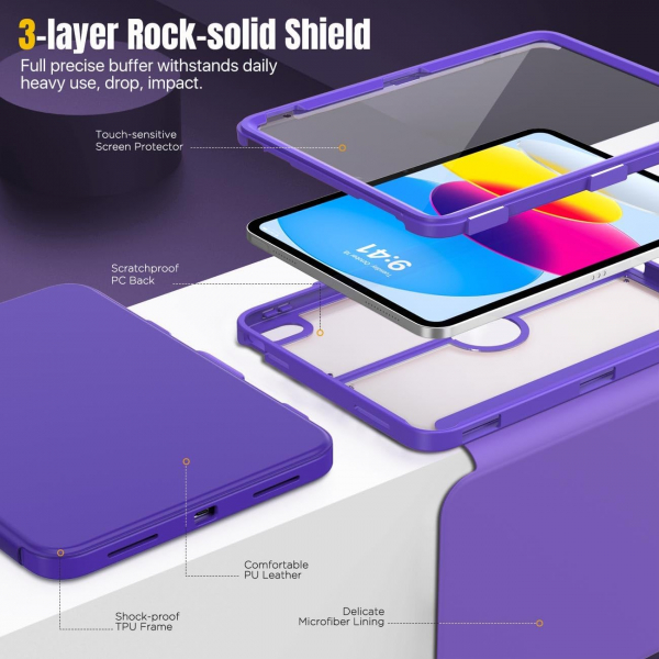 MoKo Apple iPad A16 Standl Klf (11 n)-Dark Violet