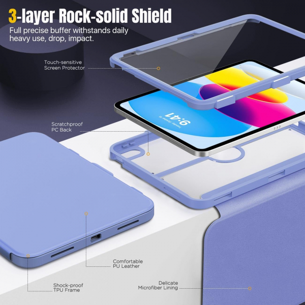 MoKo Apple iPad A16 Standl Klf (11 n)-Lavender