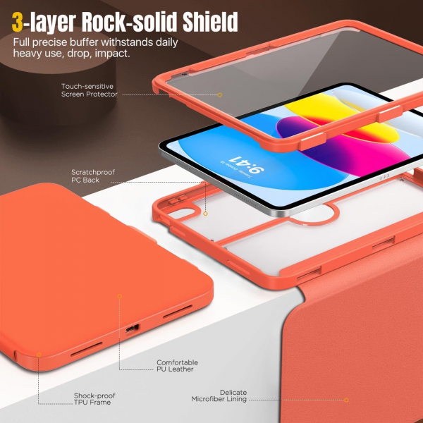 MoKo Apple iPad A16 Standl Klf (11 n)-Orange