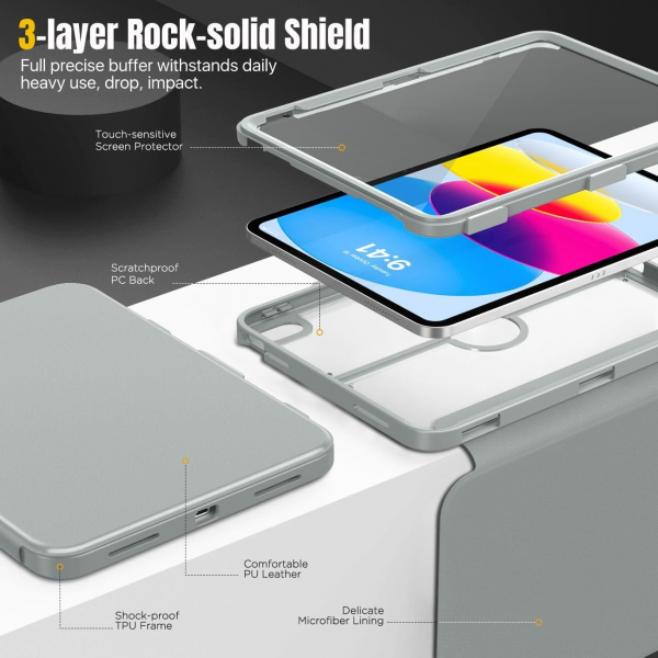 MoKo Apple iPad A16 Standl Klf (11 n)-Silver