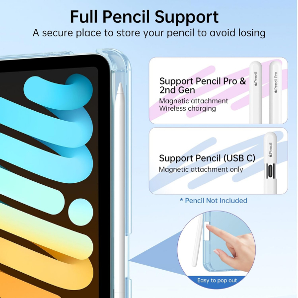 MoKo Apple iPad Mini 7 Standl Klf -Sky Blue