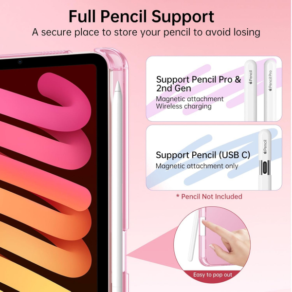 MoKo Apple iPad Mini 7 Standl Klf -Pink