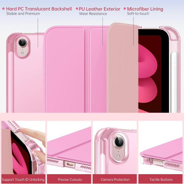 MoKo Apple iPad Mini 7 Standl Klf -Pink