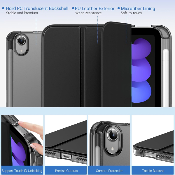 MoKo Apple iPad Mini 7 Standl Klf -Black