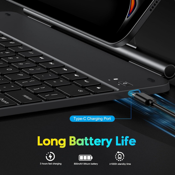 OMOTON Apple iPad Pro M4 Klavyeli Klf (13 in)