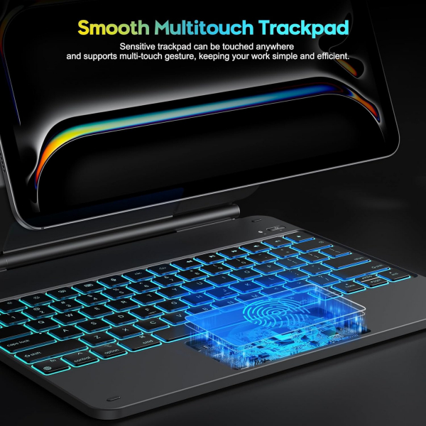 OMOTON Apple iPad Pro M4 Klavyeli Klf (13 in)
