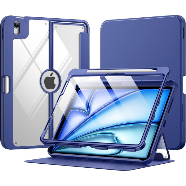  MoKo Apple iPad Air M2 Manyetik Klf (11 in)-Navy Blue 