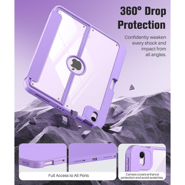  MoKo Apple iPad Air M2 Manyetik Klf (11 in)-Purple 