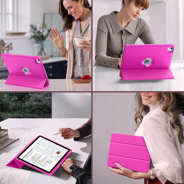 MoKo Apple iPad Air M2 Smart Cover Klf (13 in)-Pitaya Red